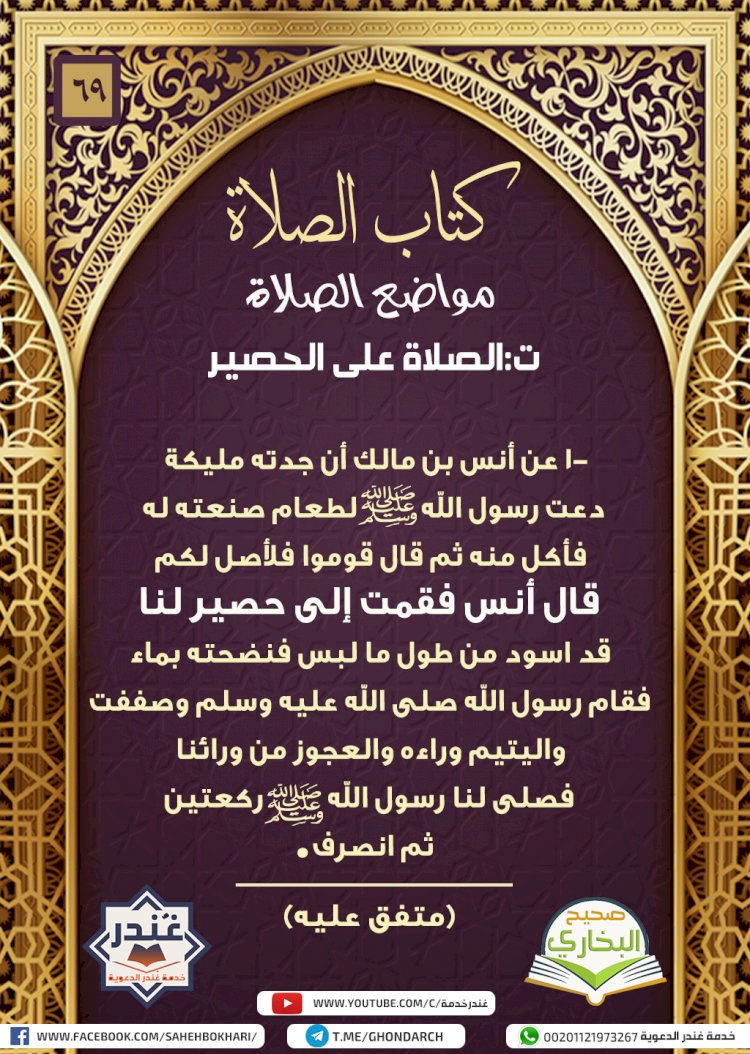 مواضع الصلاة (الصلاة على الحصير)