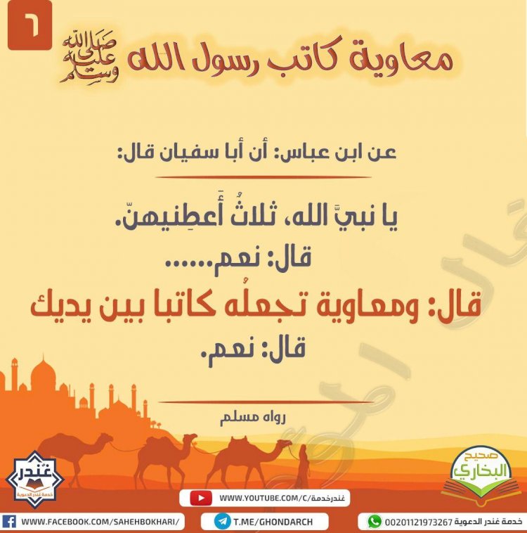 معاوية كاتب رسول الله 1