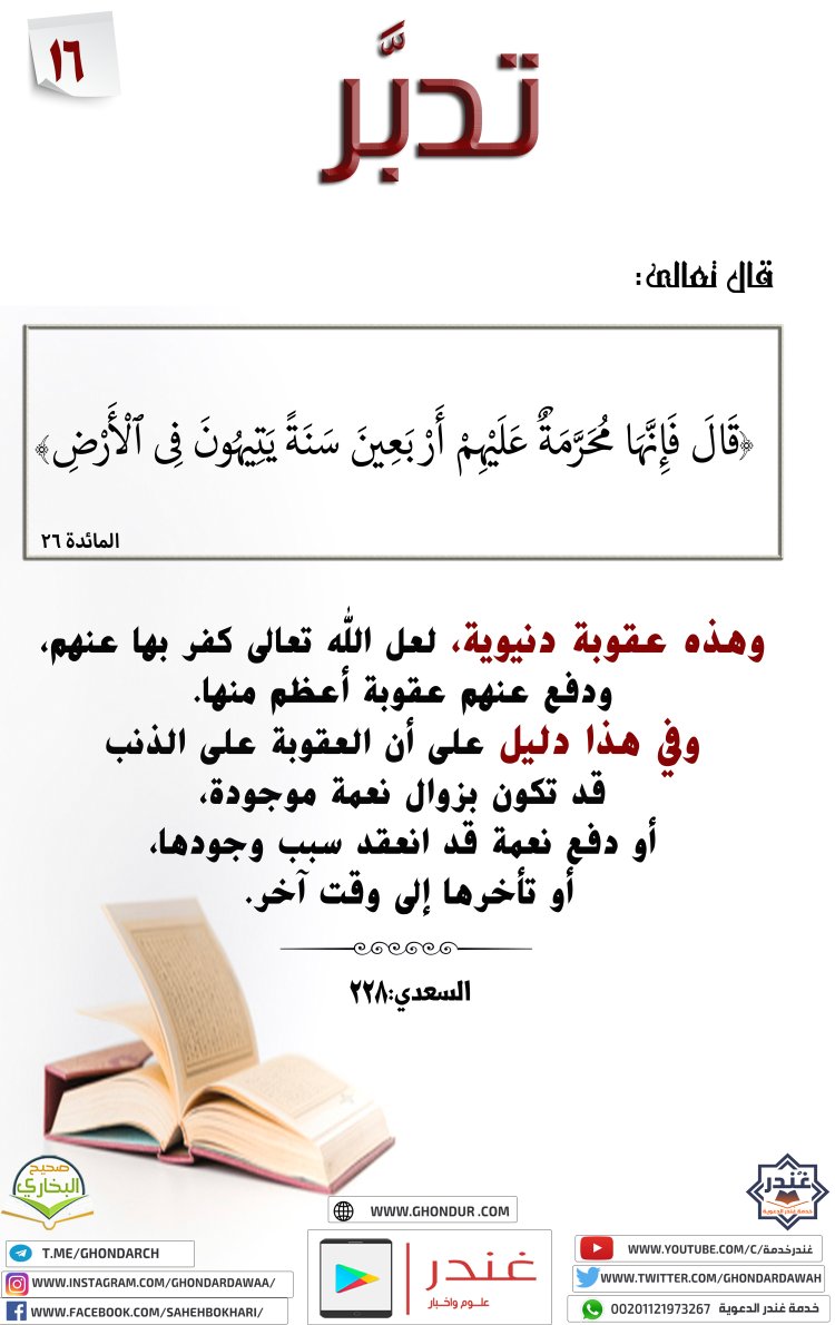 قَالَ فَإِنَّهَا مُحَرَّمَةٌ عَلَيْهِمْ ۛ أَرْبَعِينَ سَنَةً ۛ يَتِيهُونَ فِى ٱلْأَرْضِ