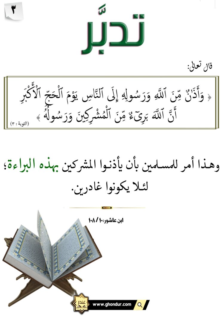 أَنَّ ٱللَّهَ بَرِىٓءٌ مِّنَ ٱلْمُشْرِكِينَ ۙ وَرَسُولُهُۥ