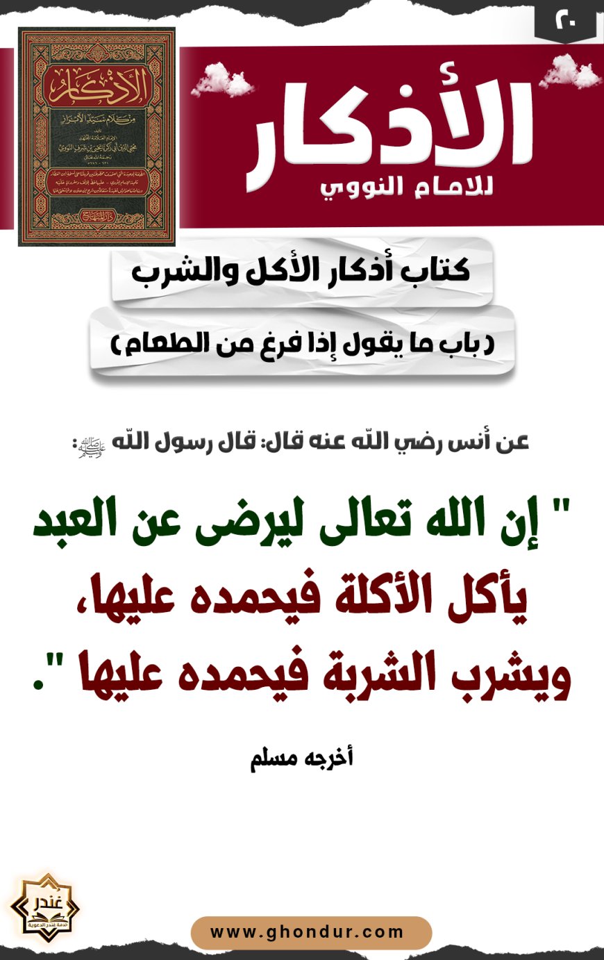 باب ما يقول إذا فرغ من الطعام