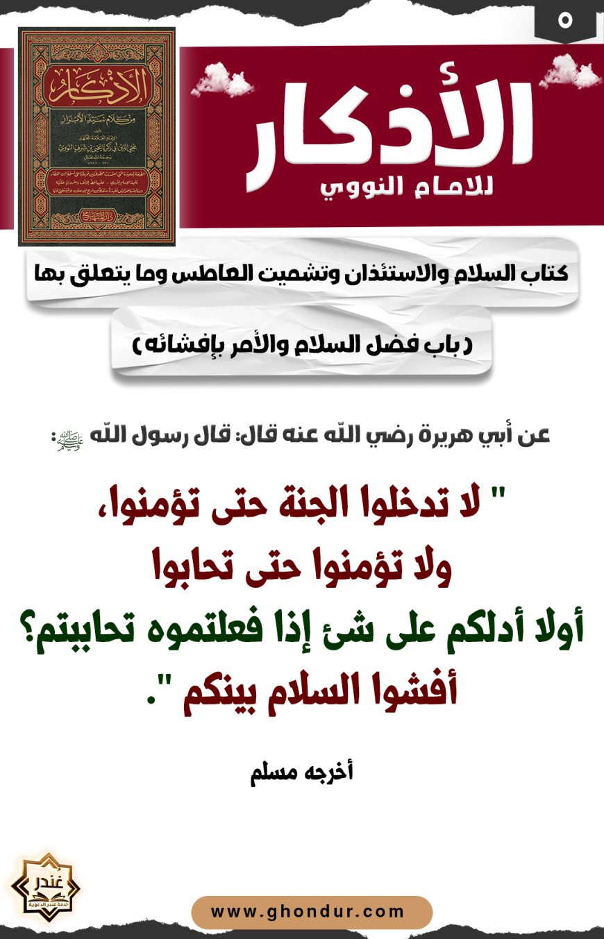 باب فضل السلام والأمر بإفشائه