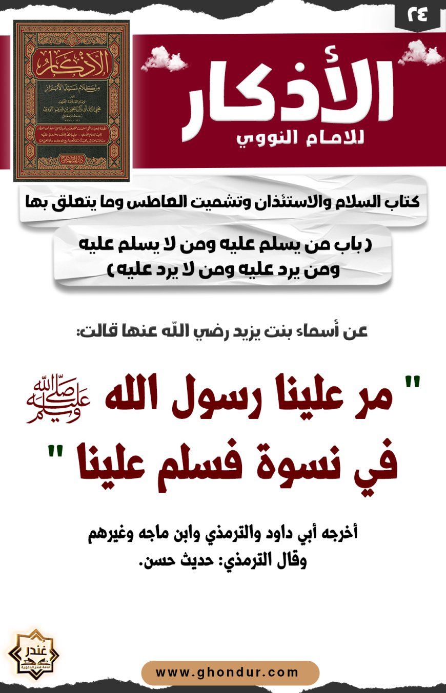 باب من يسلم عليه ومن لا يسلم عليه ومن يرد عليه ومن لا يرد عليه