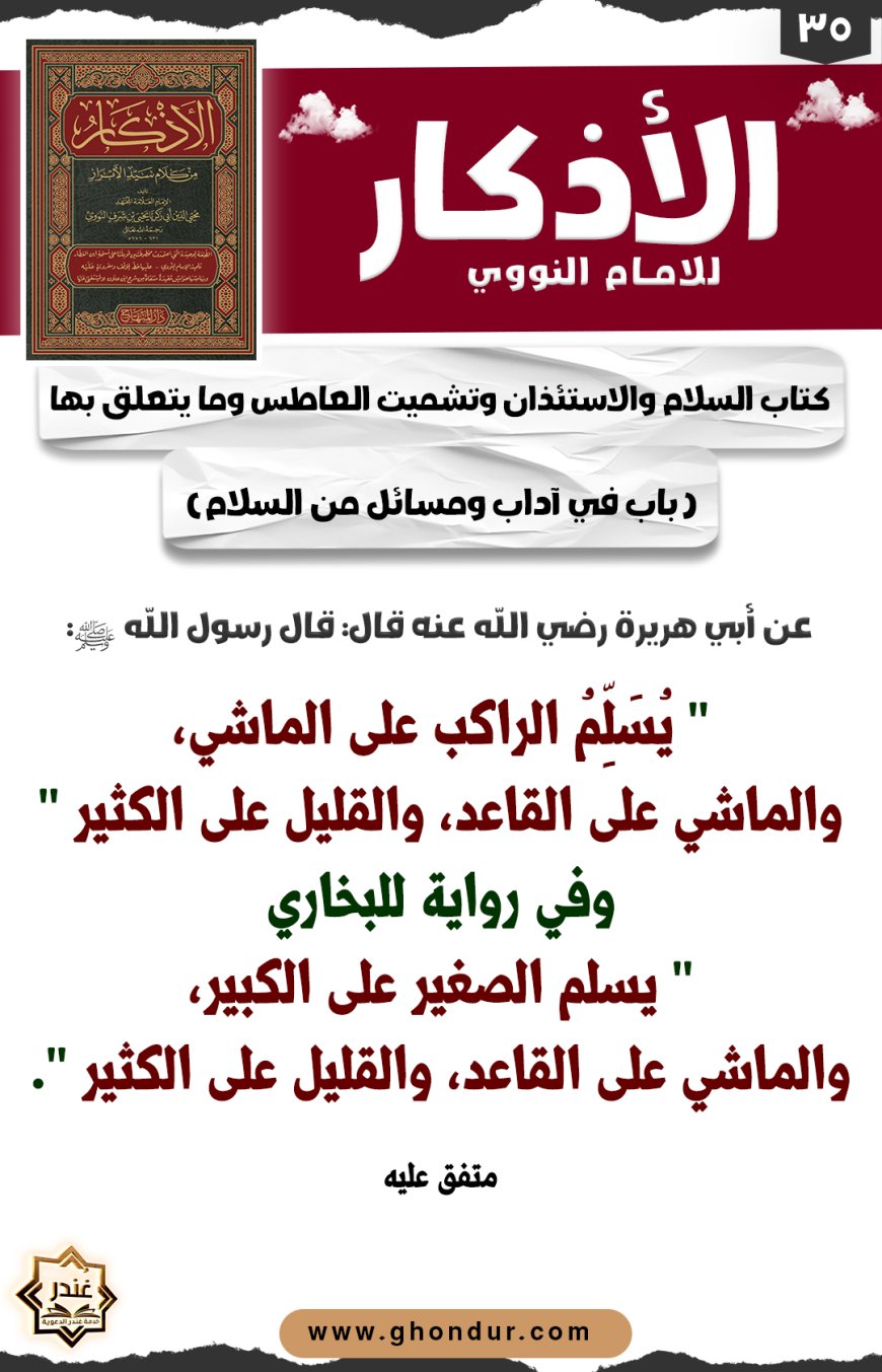 باب في آداب ومسائل من السلام