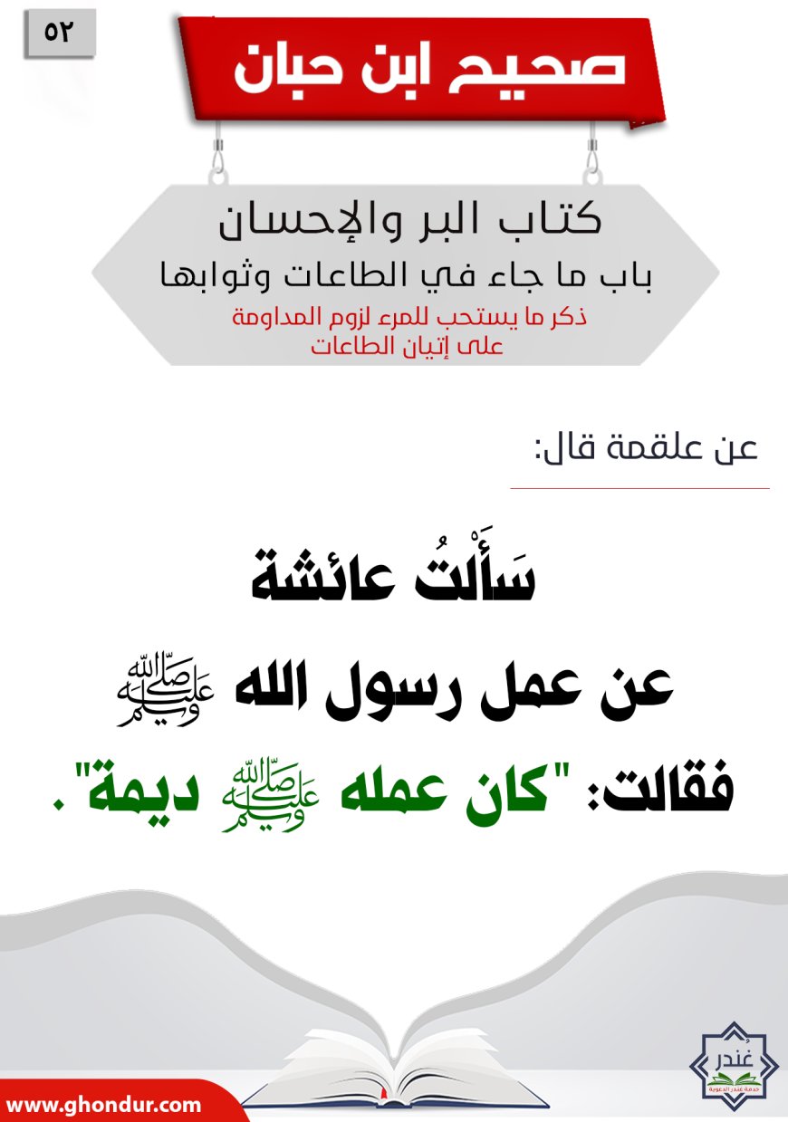 ذكر ما يستحب للمرء لزوم المداومة على إتيان الطاعات52