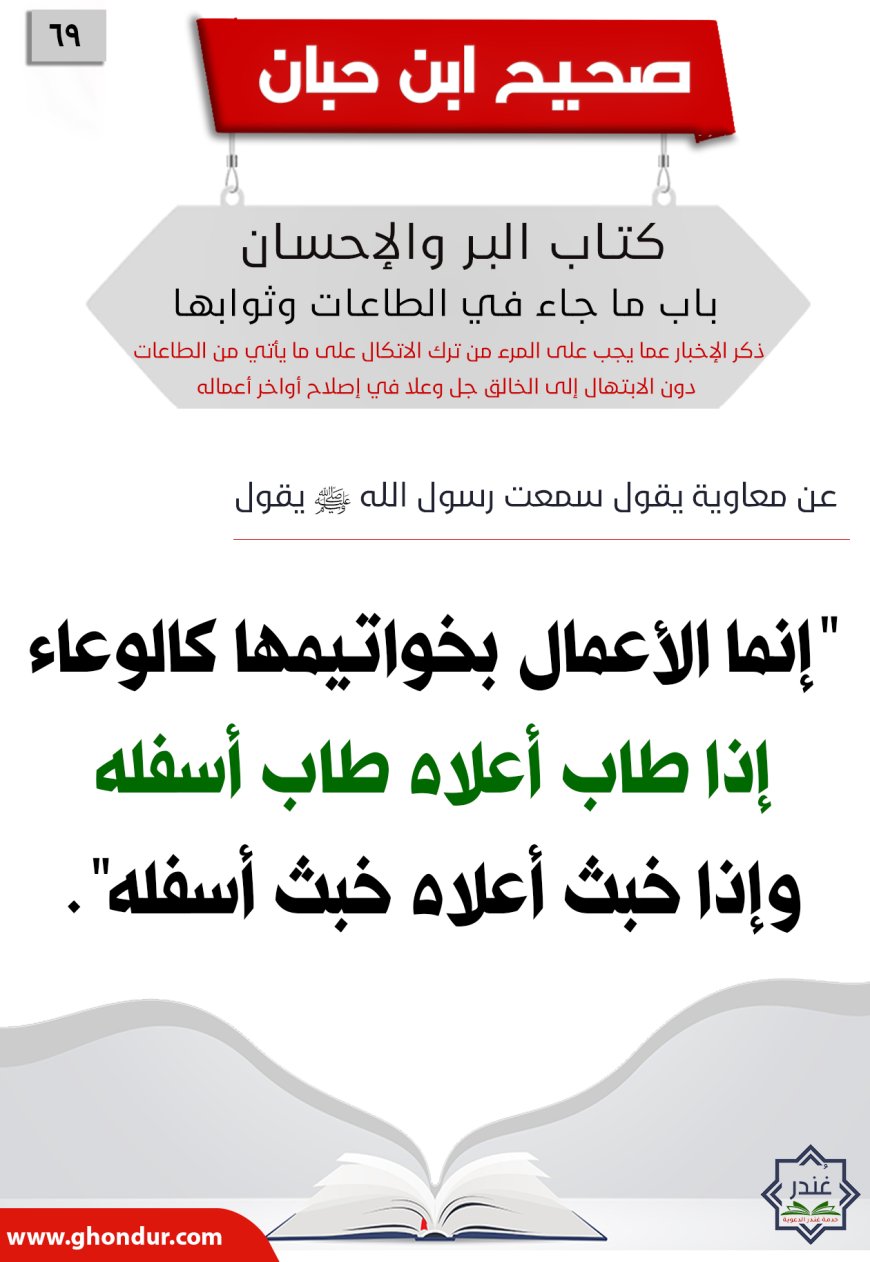 ذكر الإخبار عما يجب على المرء من ترك الاتكال على ما يأتي من الطاعات دون الابتهال إلى الخالق جل وعلا في إصلاح أواخر أعماله69