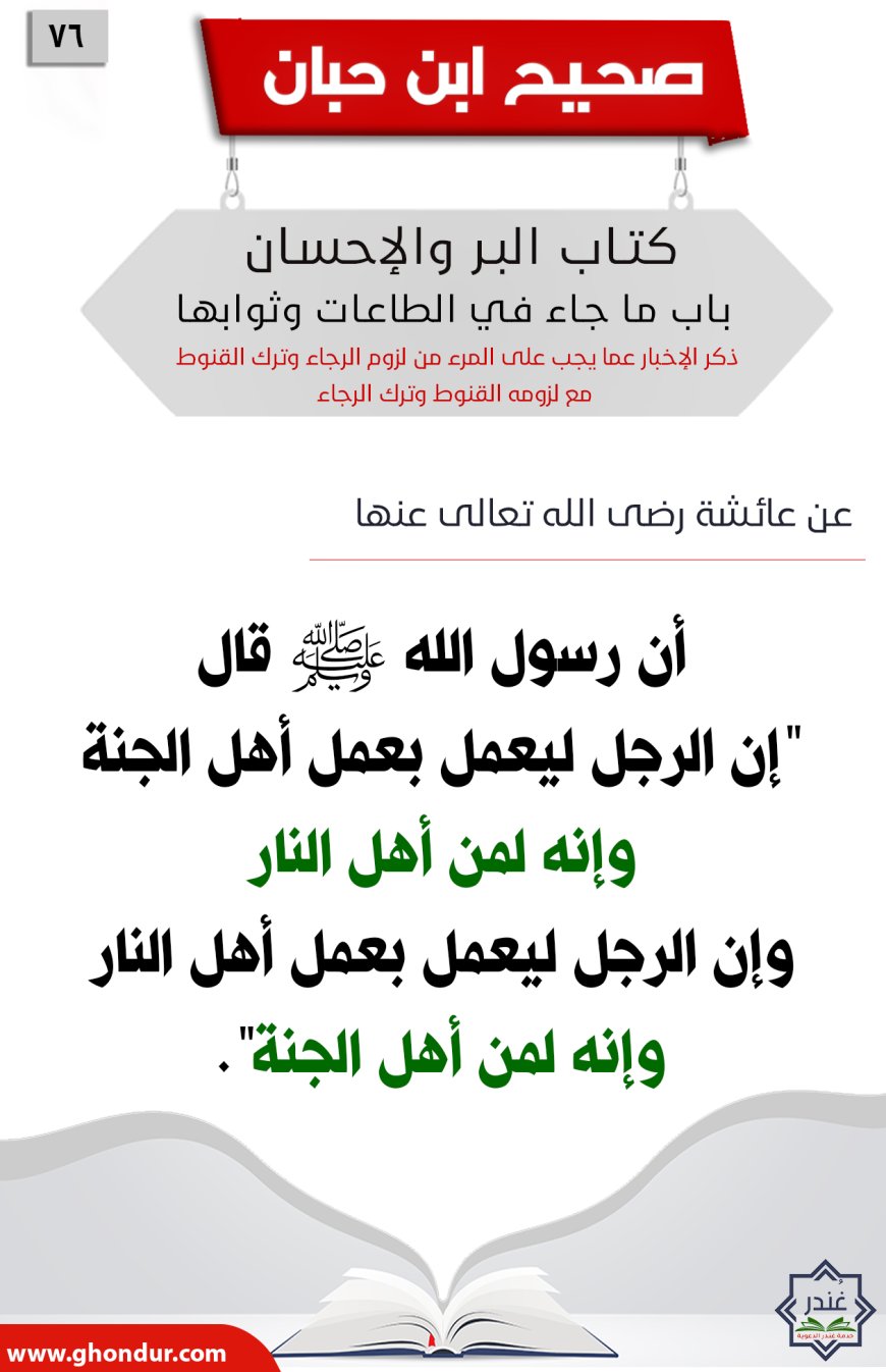 ذكر الإخبار عما يجب على المرء من لزوم الرجاء وترك القنوط مع لزومه القنوط وترك الرجاء76