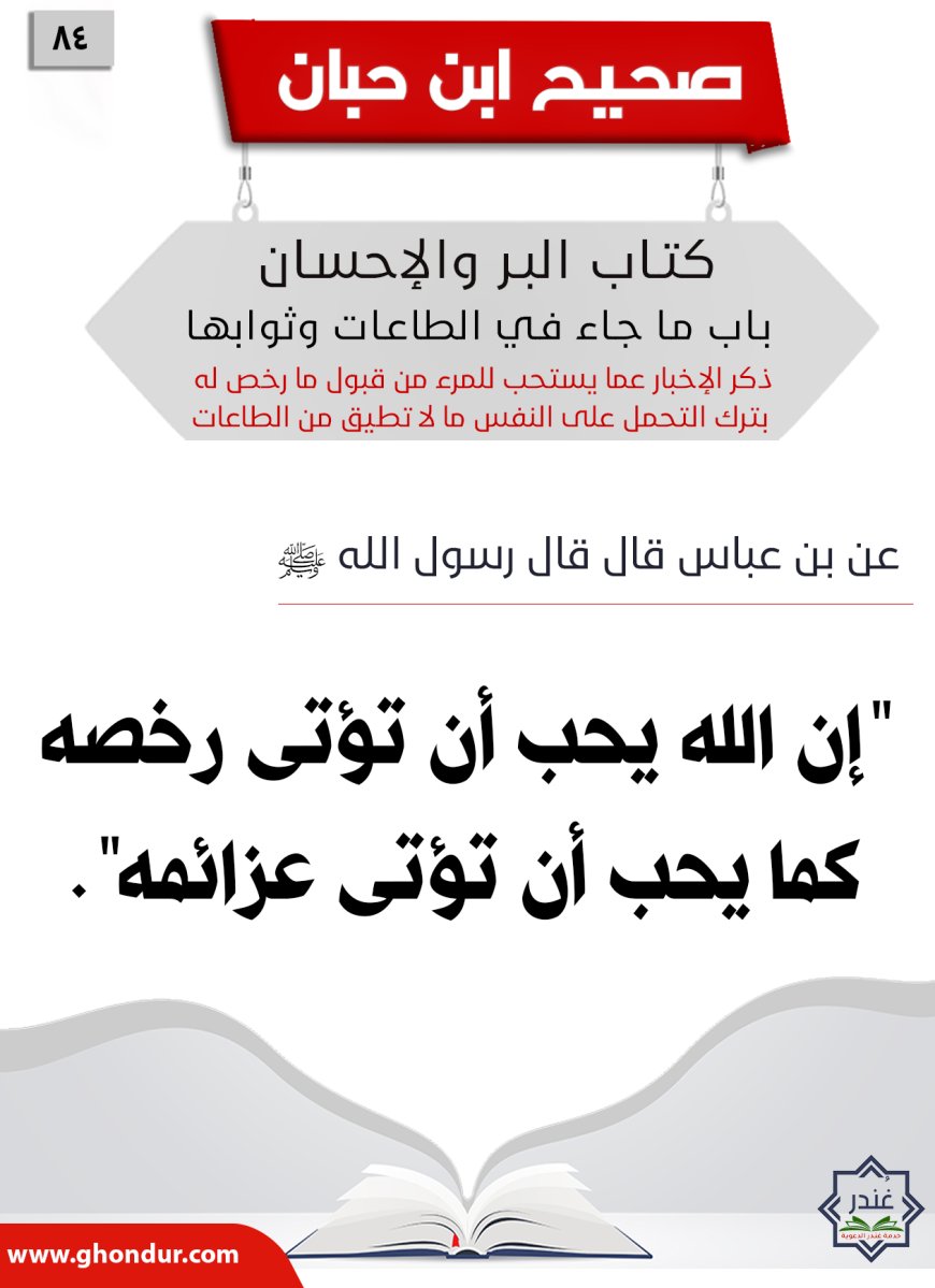 ذكر الإخبار عما يستحب للمرء من قبول ما رخص له بترك التحمل على النفس ما لا تطيق من الطاعات84