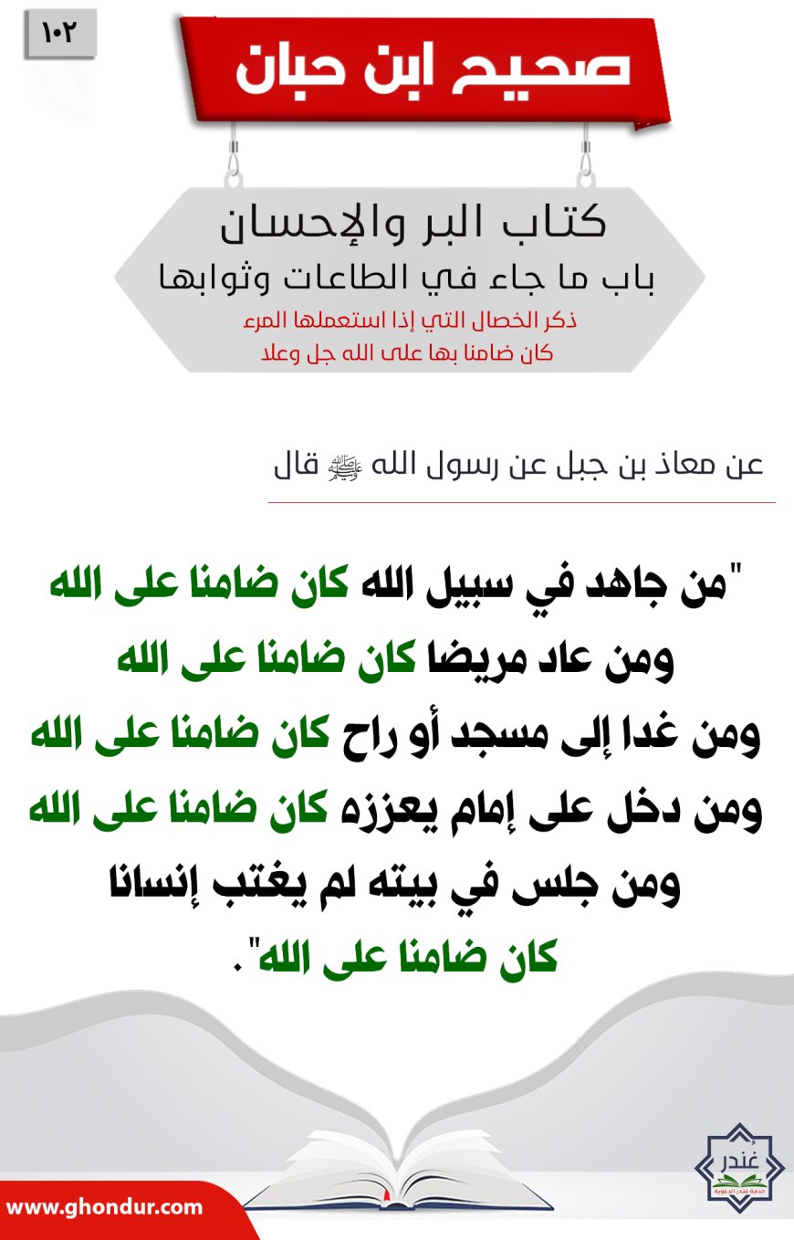 ذكر الخصال التي إذا استعملها المرء كان ضامنا بها على الله جل وعلا102