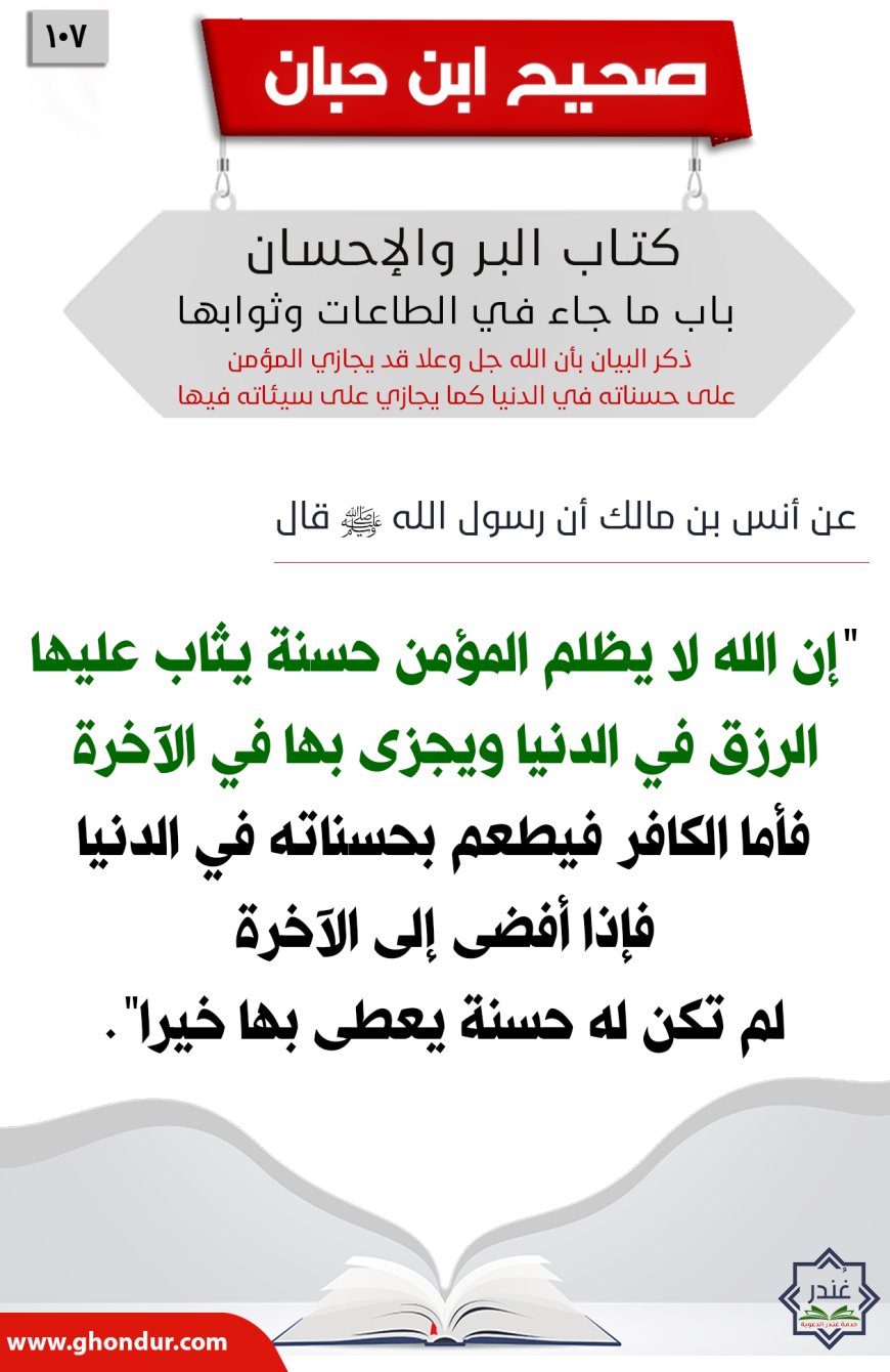 ذكر البيان بأن الله جل وعلا قد يجازي المؤمن على حسناته في الدنيا كما يجازي على سيئاته فيها107