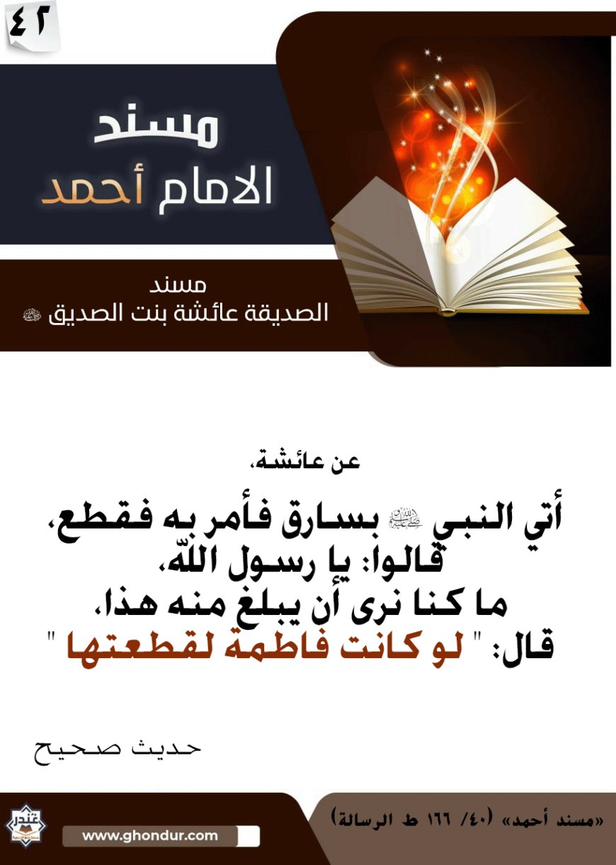مسند الصديقة عائشة بنت الصديق رضي الله عنها 42
