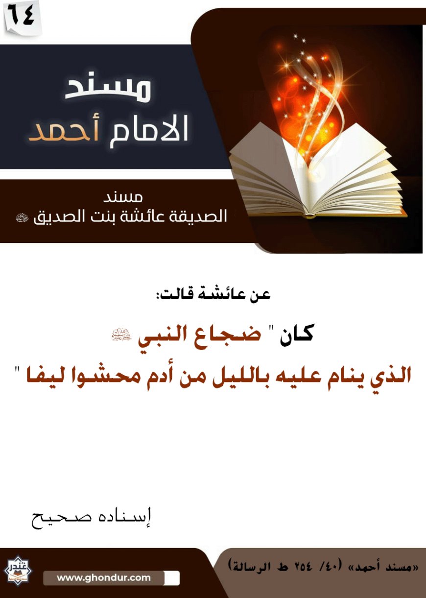 مسند الصديقة عائشة بنت الصديق رضي الله عنها 64
