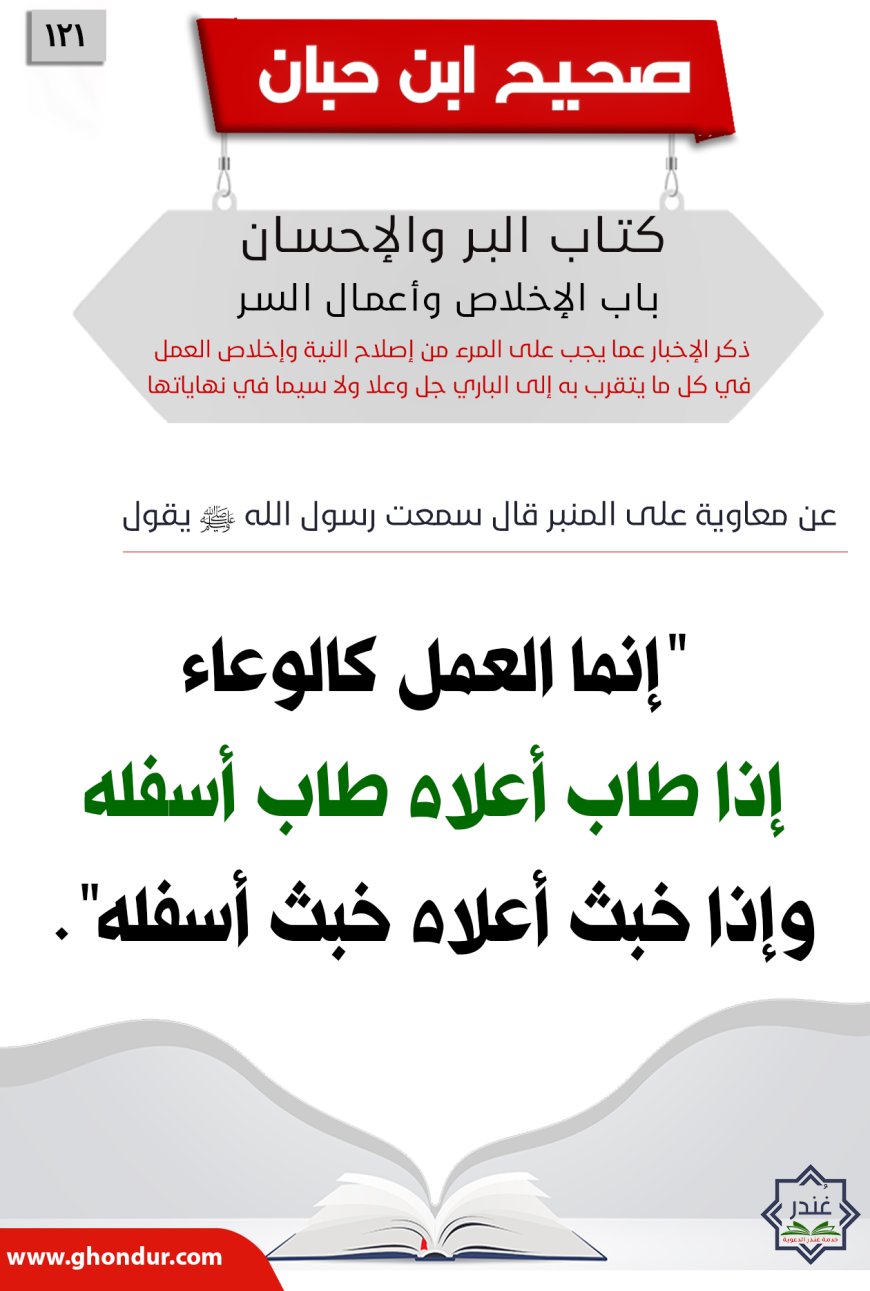 ذكر الإخبار عما يجب على المرء من إصلاح النية وإخلاص العمل في كل ما يتقرب به إلى الباري جل وعلا ولا سيما في نهاياتها121