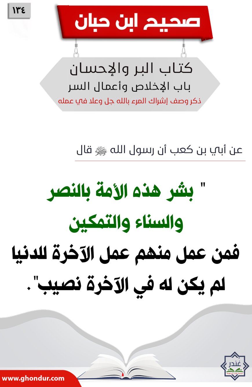 ذكر وصف إشراك المرء بالله جل وعلا في عمله134