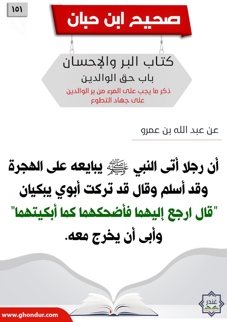 ذكر ما يجب على المرء من بر الوالدين على جهاد التطوع151