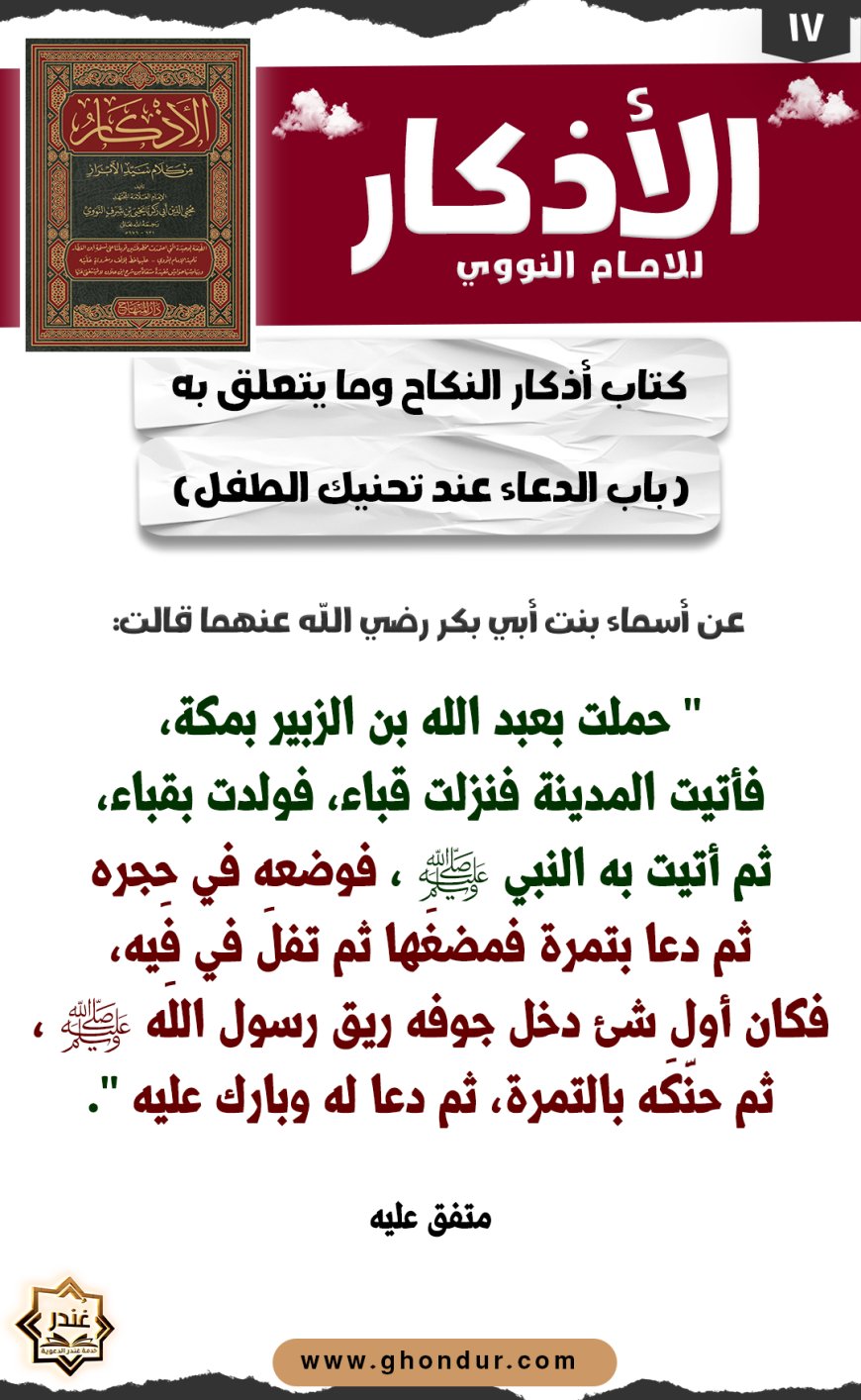 باب الدعاء عند تحنيك الطفل