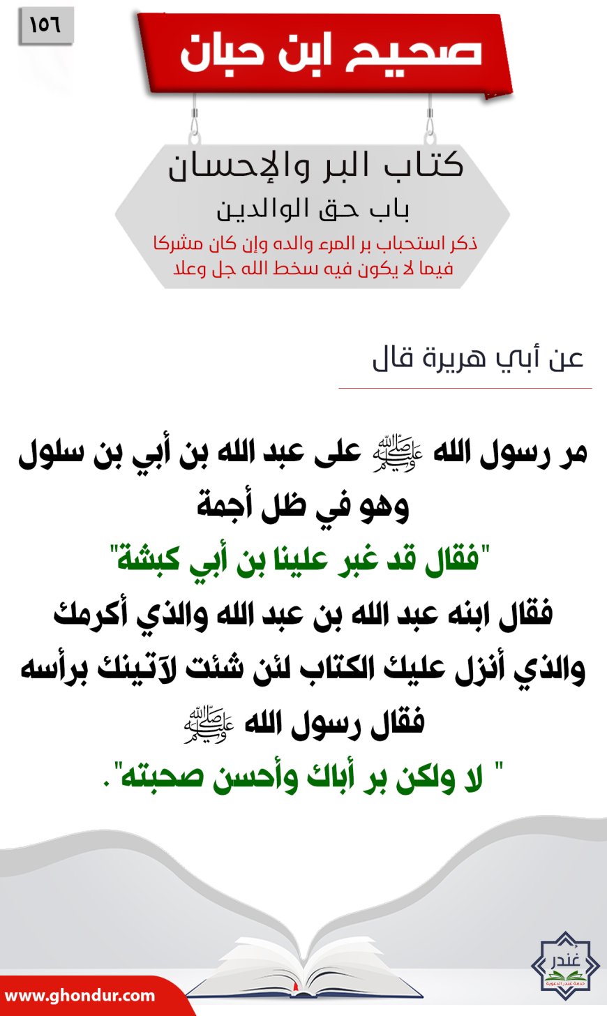 ذكر استحباب بر المرء والده وإن كان مشركا فيما لا يكون فيه سخط الله جل وعلا156