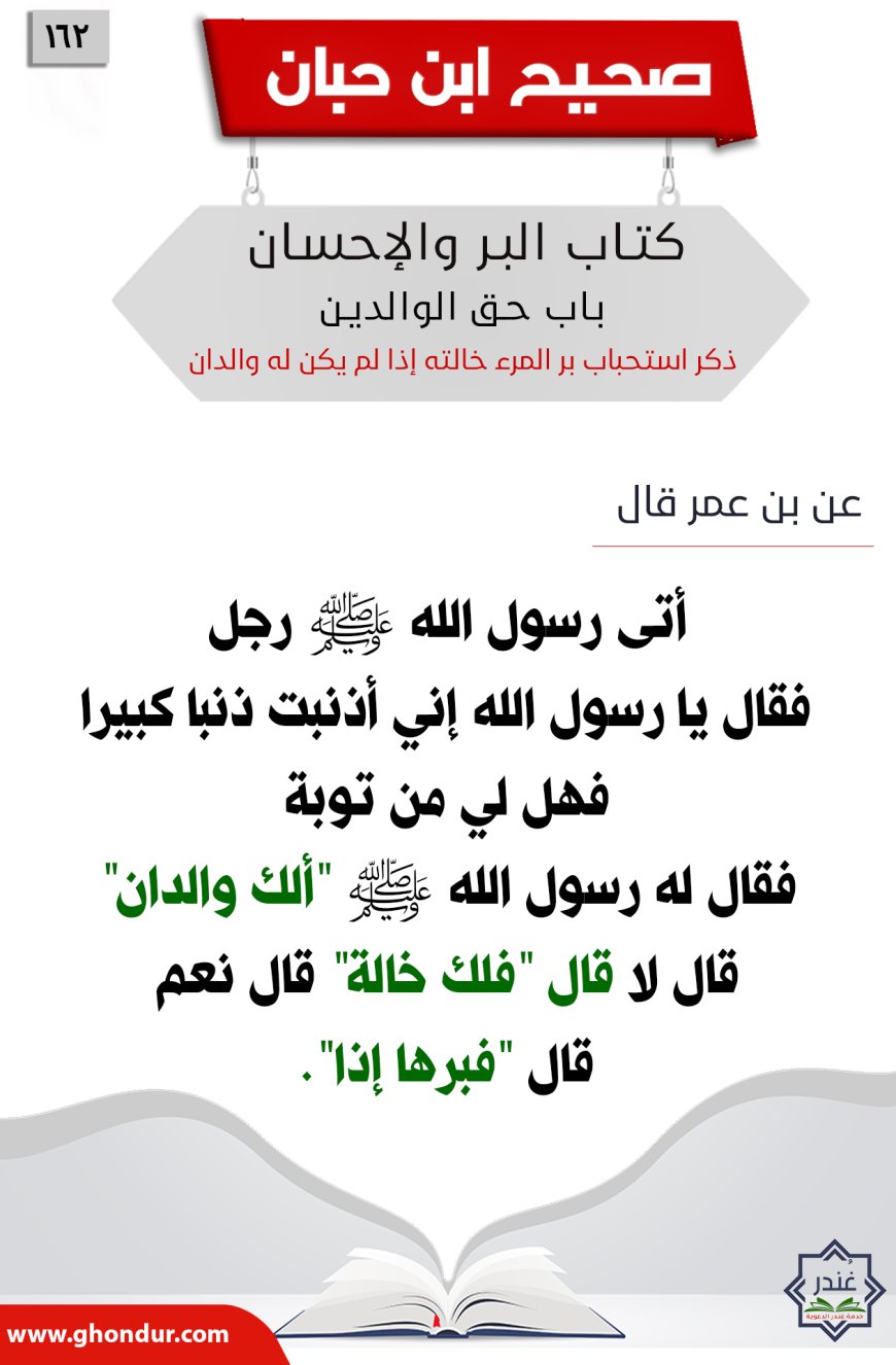 ذكر استحباب بر المرء خالته إذا لم يكن له والدان162