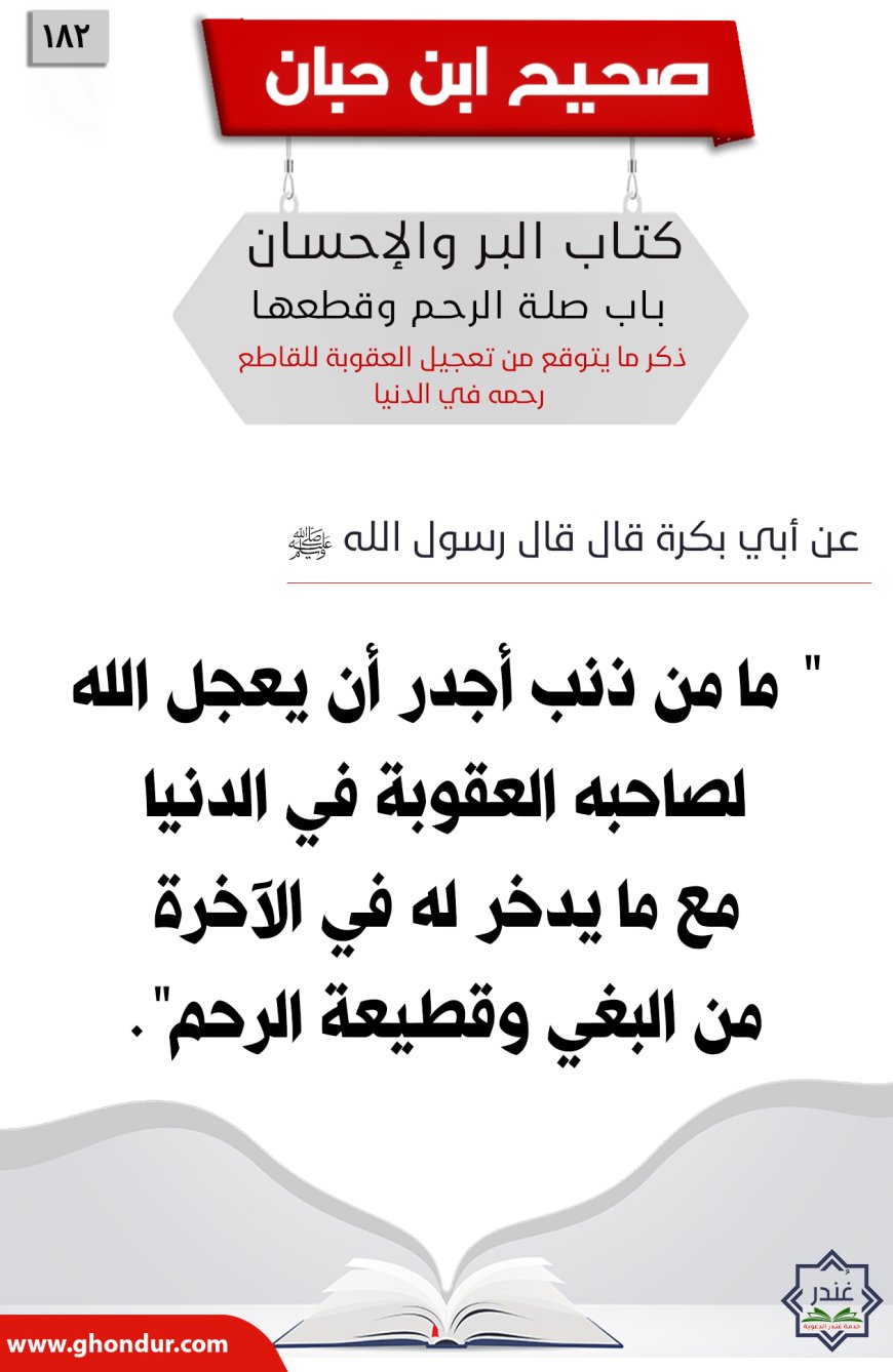 ذكر ما يتوقع من تعجيل العقوبة للقاطع رحمه في الدنيا182