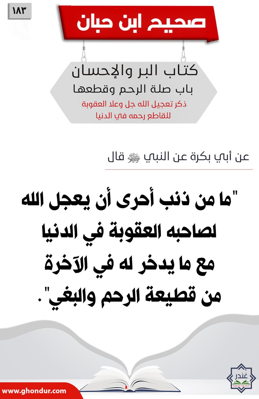 ذكر تعجيل الله جل وعلا العقوبة للقاطع رحمه في الدنيا183