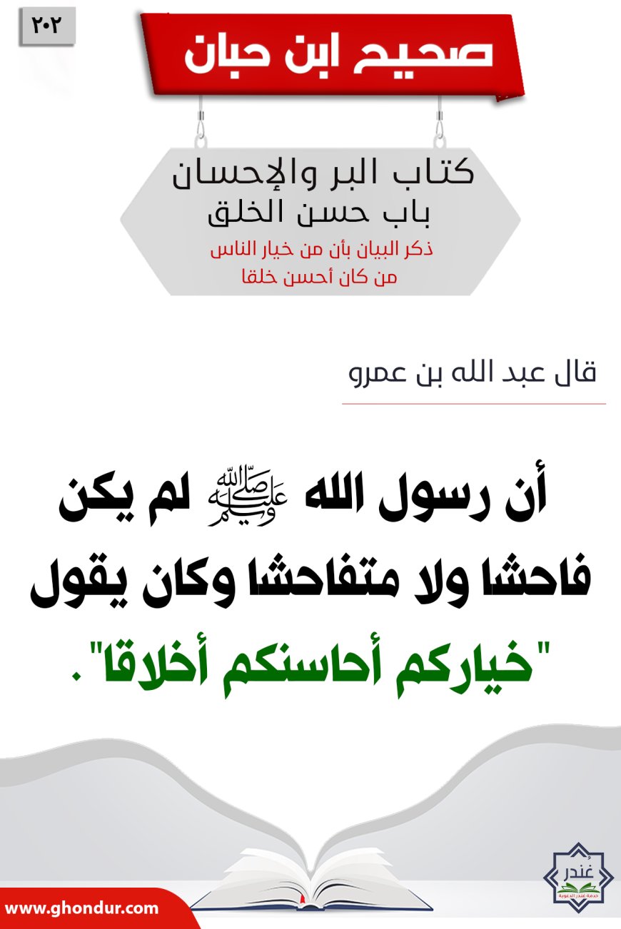 ذكر البيان بأن من خيار الناس من كان أحسن خلقا202