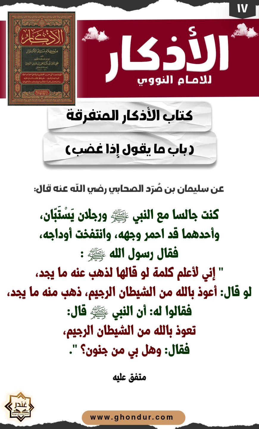 باب ما يقول إذا غضب