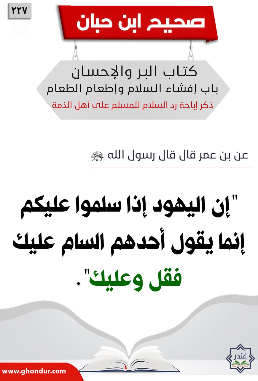 ذكر إباحة رد السلام للمسلم على أهل الذمة227