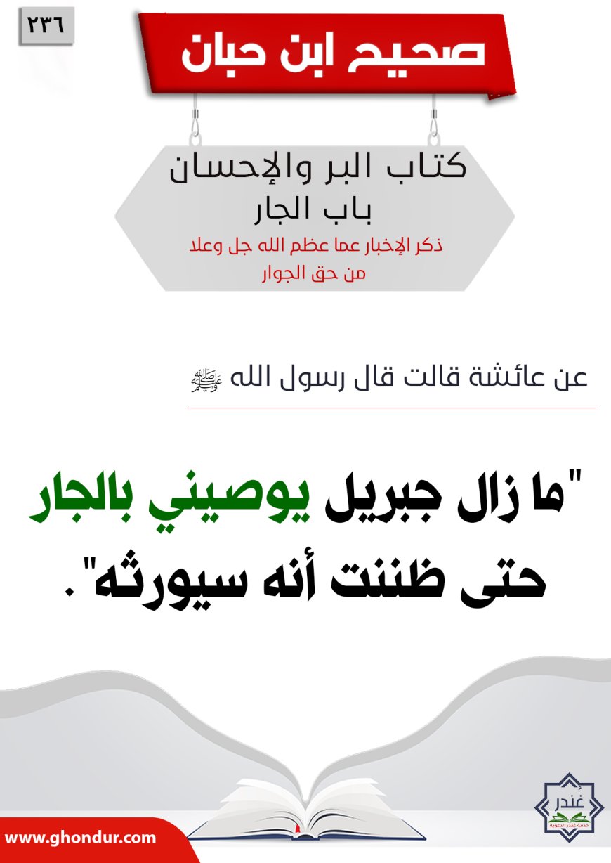ذكر الإخبار عما عظم الله جل وعلا من حق الجوار236