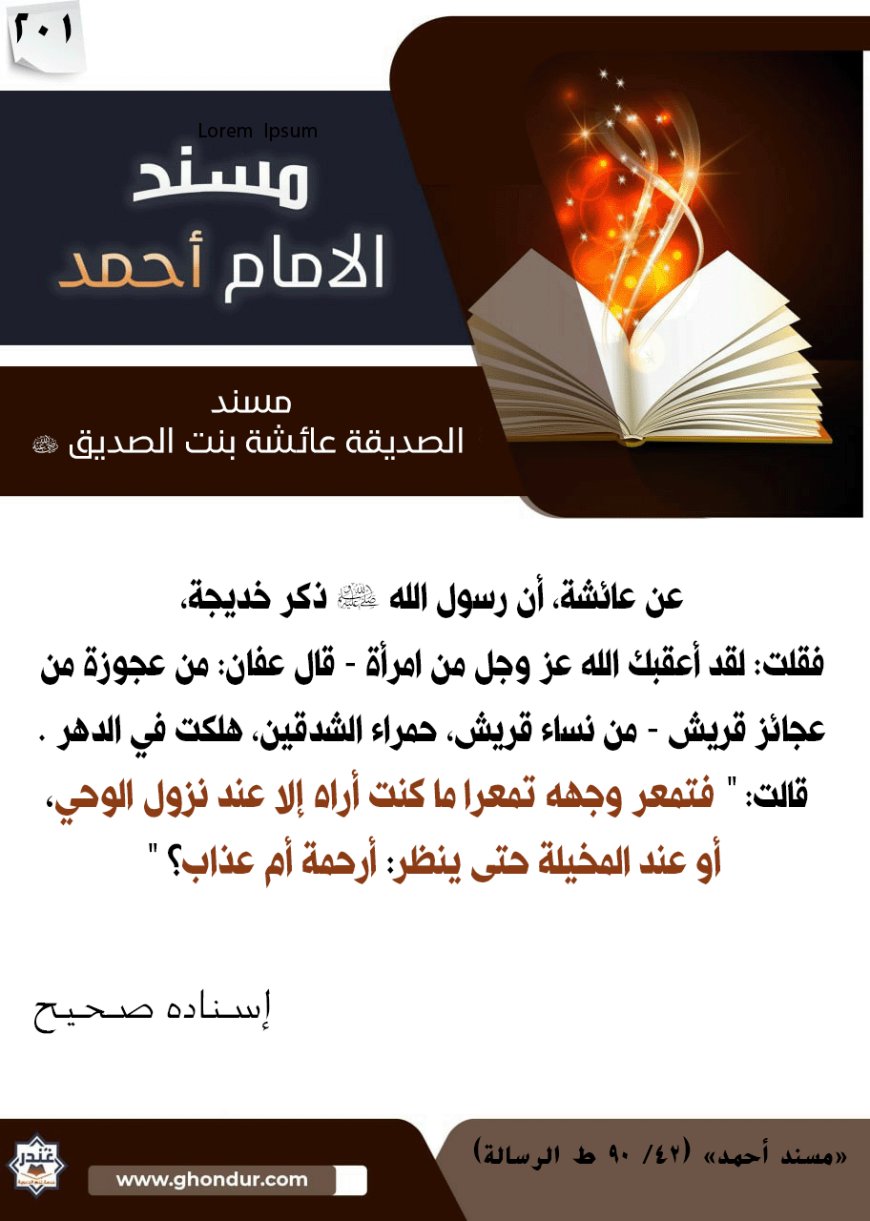 مسند الصديقة عائشة بنت الصديق رضي الله عنها 201