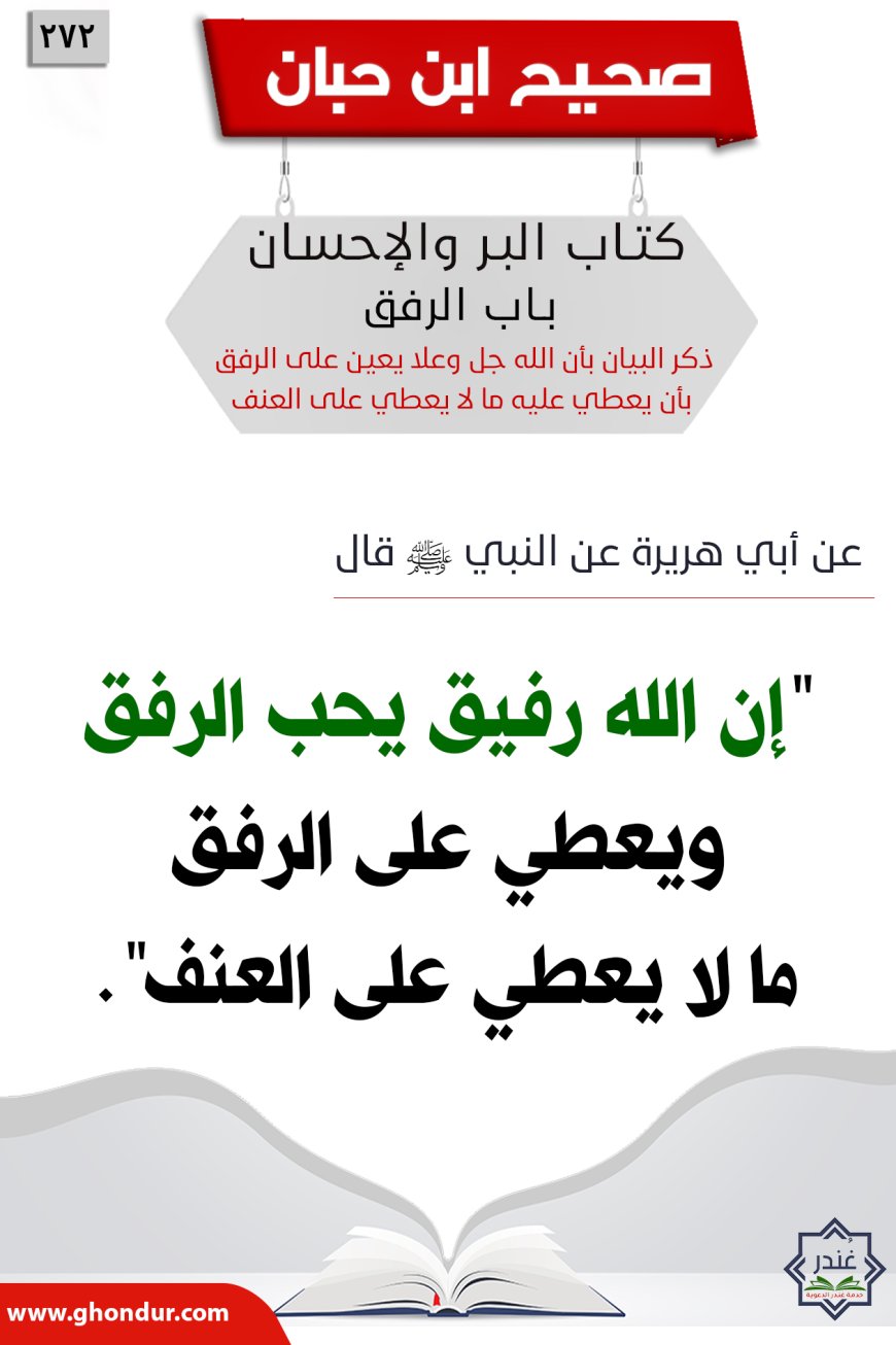 ذكر البيان بأن الله جل وعلا يعين على الرفق بأن يعطي عليه ما لا يعطي على العنف272