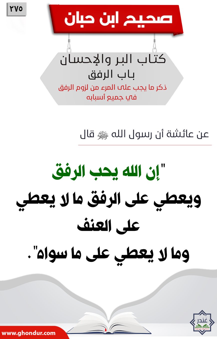 ذكر ما يجب على المرء من لزوم الرفق في جميع أسبابه275