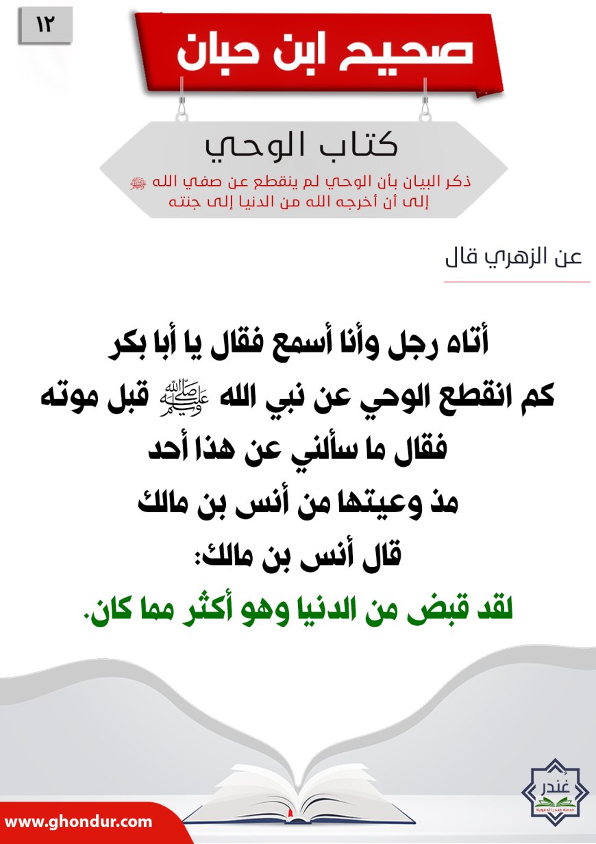 ‌‌ذكر البيان بأن الوحي لم ينقطع عن صفي الله صلى الله عليه وسلم إلى أن أخرجه الله من الدنيا إلى جنته12