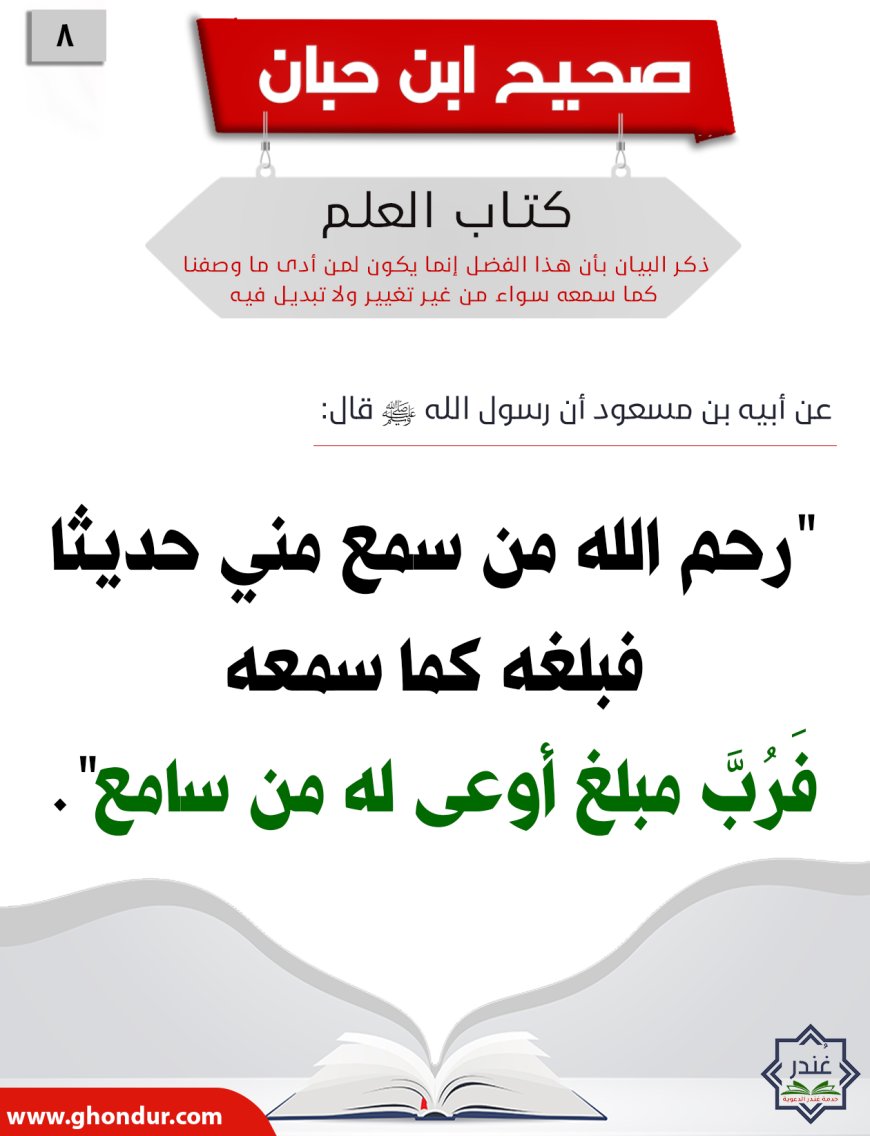 ذكر البيان بأن هذا الفضل إنما يكون لمن أدى ما وصفنا كما سمعه سواء من غير تغيير ولا تبديل فيه8