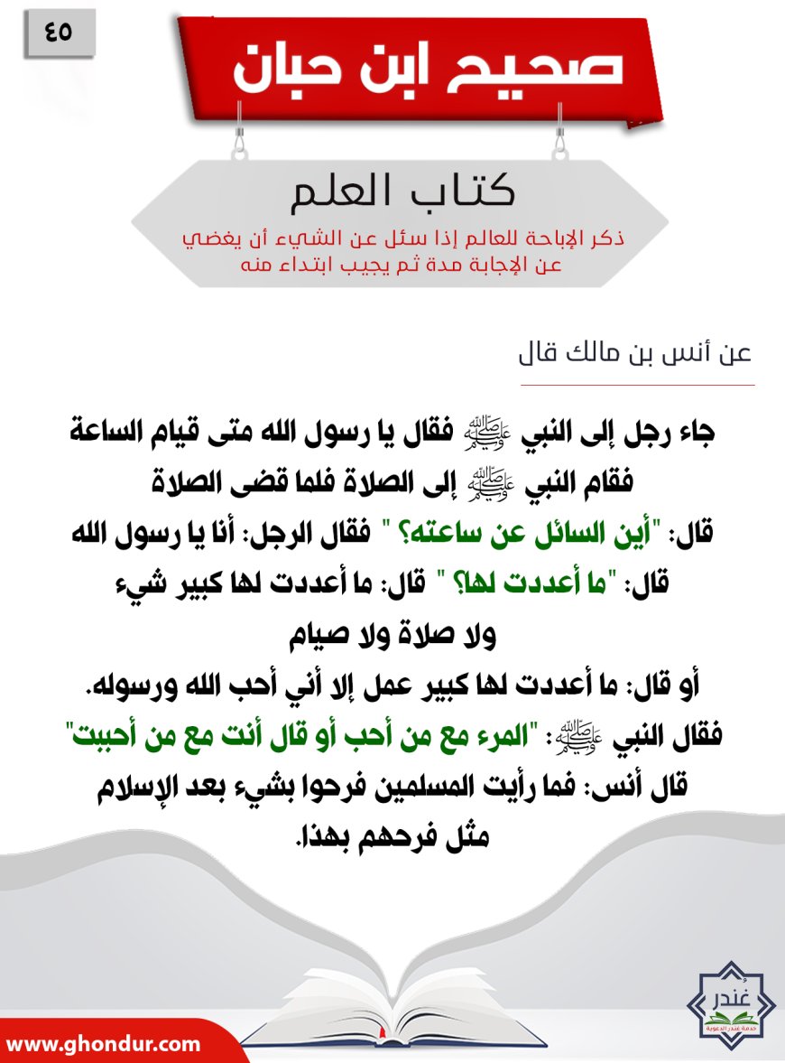ذكر الإباحة للعالم إذا سئل عن الشيء أن يغضي عن الإجابة مدة ثم يجيب ابتداء منه45