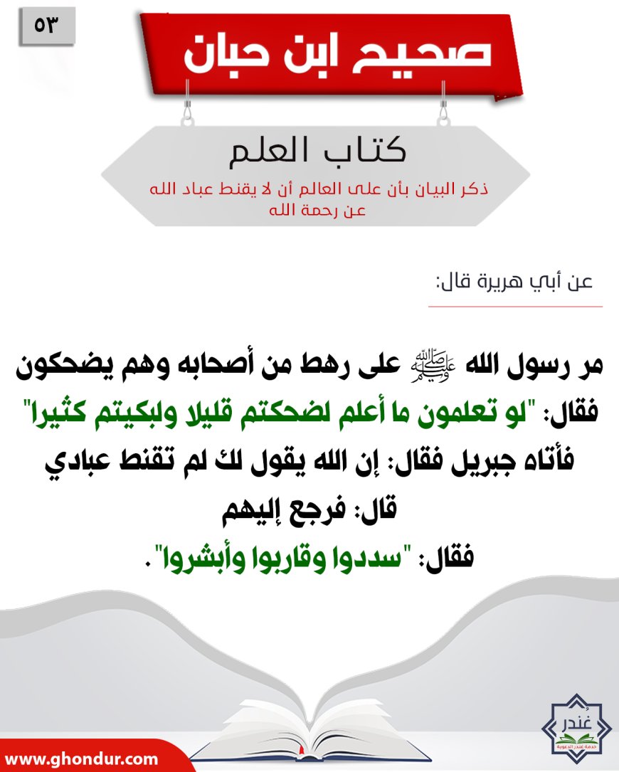 ذكر البيان بأن على العالم أن لا يقنط عباد الله عن رحمة الله53