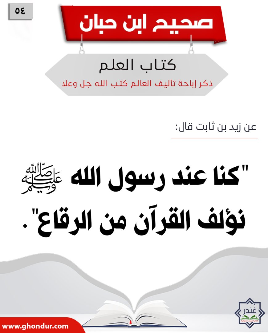 ذكر إباحة تأليف العالم كتب الله جل وعلا54