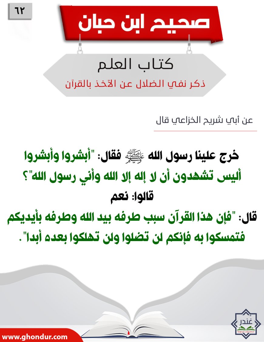 ذكر نفي الضلال عن الآخذ بالقرآن