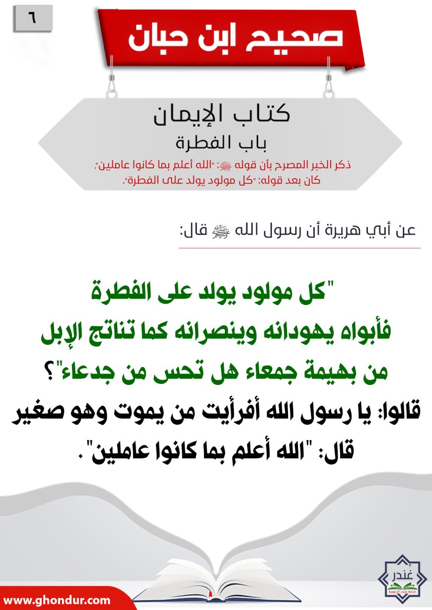 ذكر الخبر المصرح بأن قوله صلى الله عليه وسلم: "الله أعلم بما كانوا عاملين"، كان بعد قوله: "كل مولود يولد على الفطرة"6