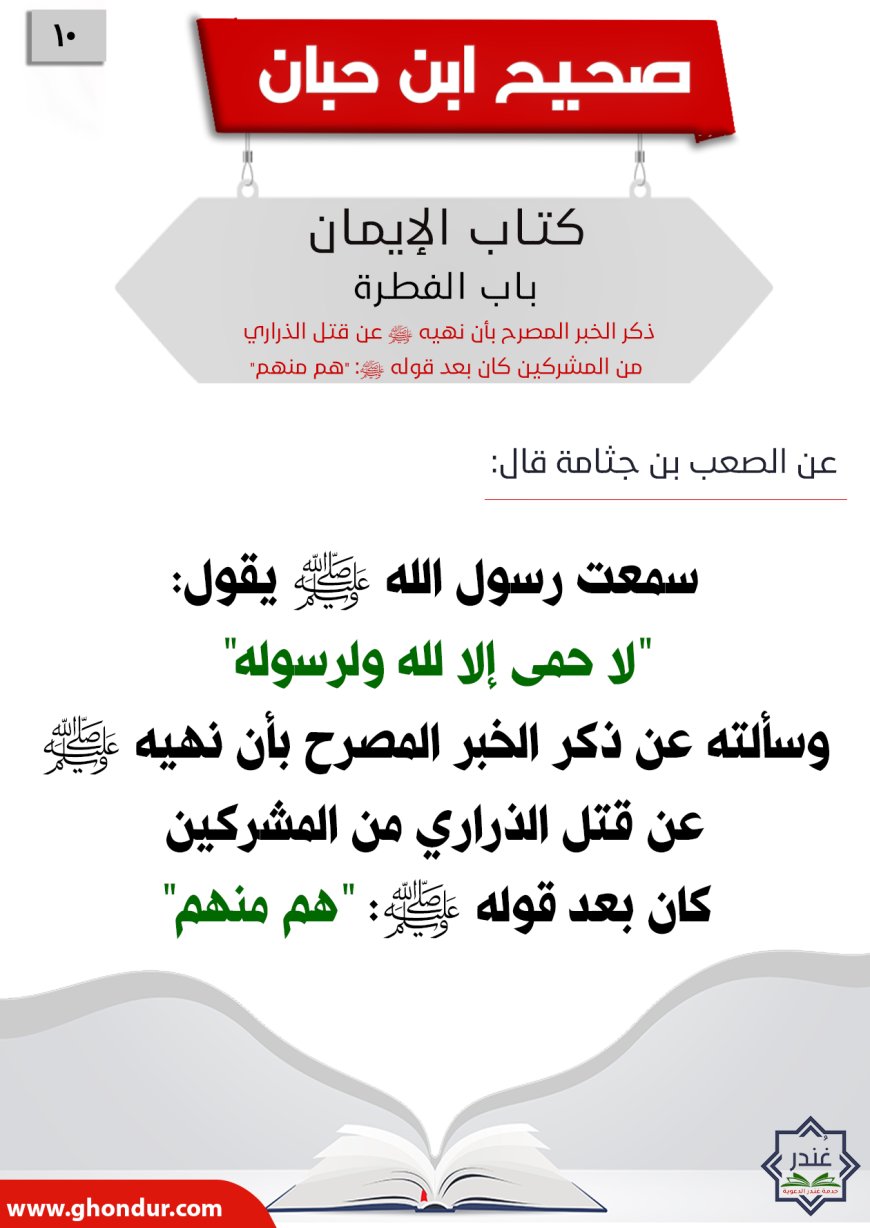 ذكر الخبر المصرح بأن نهيه صلى الله عليه وسلم عن قتل الذراري من المشركين كان بعد قوله صلى الله عليه وسلم: "هم منهم"10