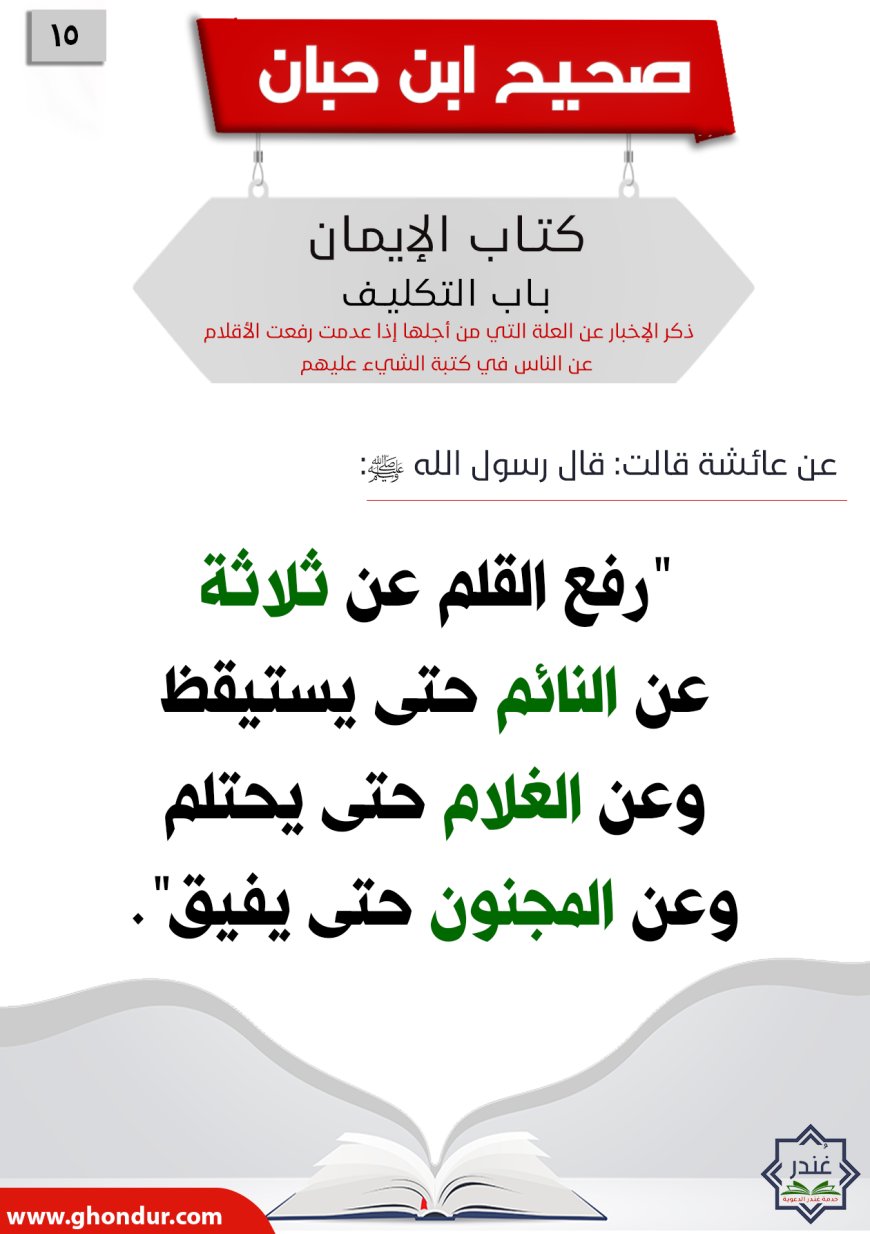 ذكر الإخبار عن العلة التي من أجلها إذا عدمت رفعت الأقلام عن الناس في كتبة الشيء عليهم15